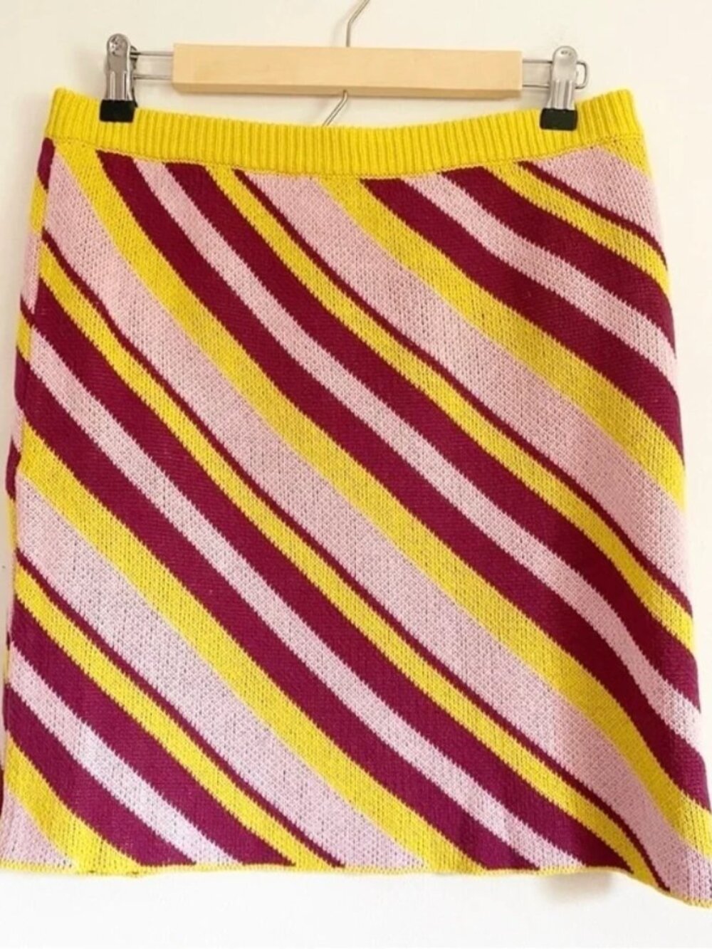 Reclaimed Vintage Striped Knit Mini Skirt Size 10